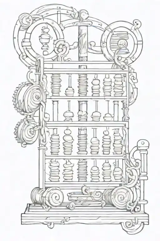 abacus intertwined tattoo design idea