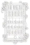 abacus intertwined tattoo design idea