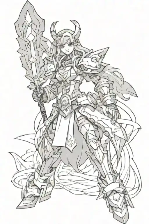 Kaisa league of legends tattoo design idea