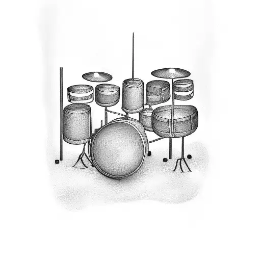 drums tattoo design idea