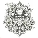 western tooling tattoo design idea