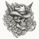 western tooling tattoo design idea