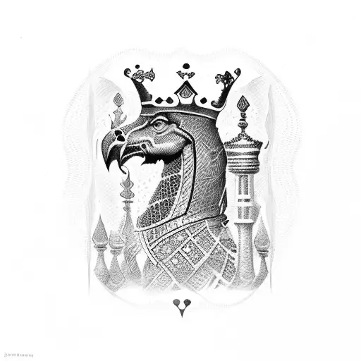 king chess tattoo design idea
