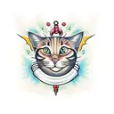 ginger cat tattoo design idea