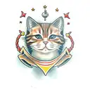 ginger cat tattoo design idea