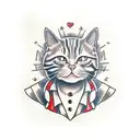 ginger cat tattoo design idea