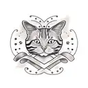 Ginger cat tattoo design idea