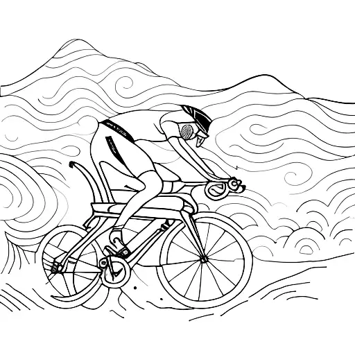 cycling triathlon  tattoo design idea