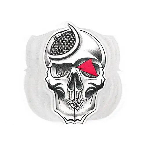 simple thick skull tattoo old school  tattoo design idea