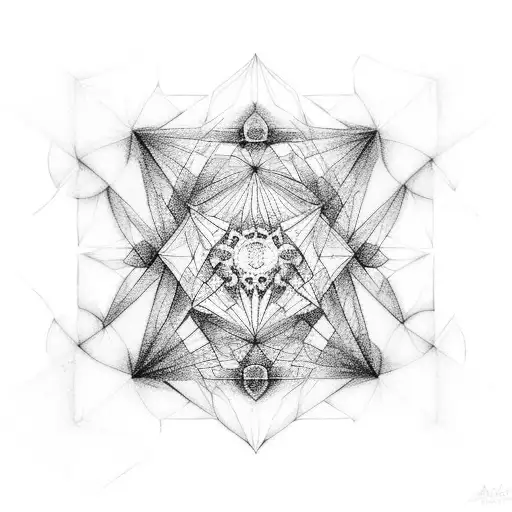 metatron cube tattoo design idea