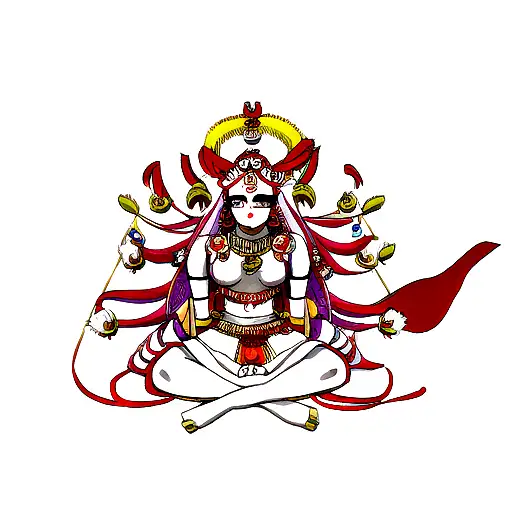 Durga  tattoo design idea