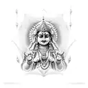 Durga for chest tattoo design idea