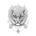Durga for chest tattoo design idea