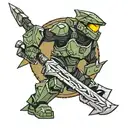 Halo master chief  norse runes tattoo design idea