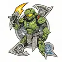 Halo master chief  norse runes tattoo design idea