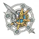 warhammer space marine norse runes tattoo design idea