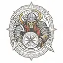 warhammer space marine norse runes tattoo design idea
