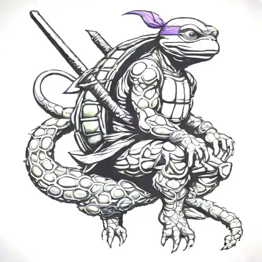 Teenage Mutant Ninja Turtle Donatello tattoo design idea