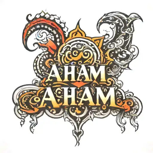 text that says "Aham, yes. jon" tattoo design idea