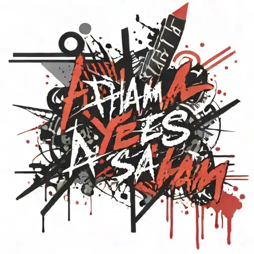 text that says "Aham, yes. jon" tattoo design idea