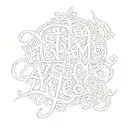 text that says "Aham, yes. jon" tattoo design idea