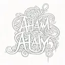 text that says "Aham, yes. jon" tattoo design idea