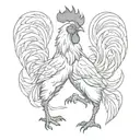 rooster fighting tattoo design idea