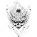 electrocardiograma con clave de sol  tattoo design idea