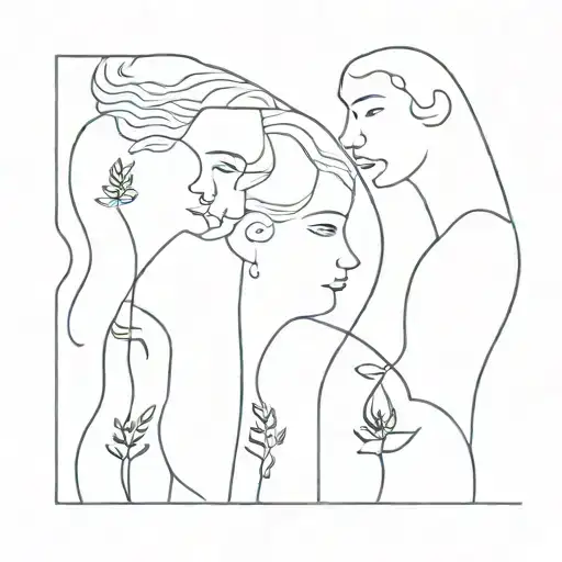 3 sisters tattoo design idea