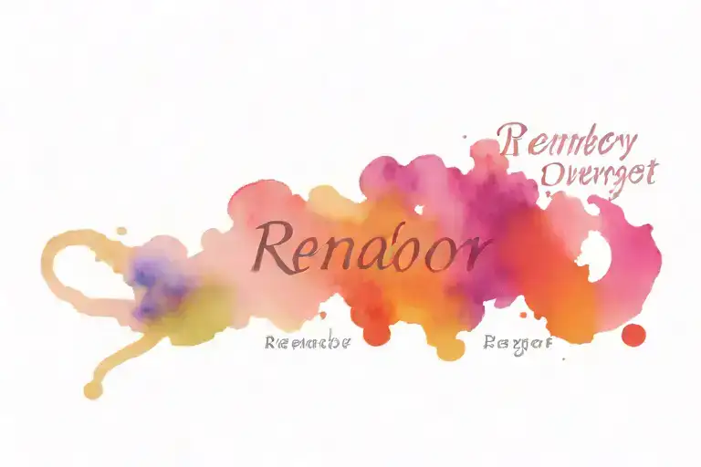 galaxy parallel universe with words 'remember but Never Forget' tattoo design idea