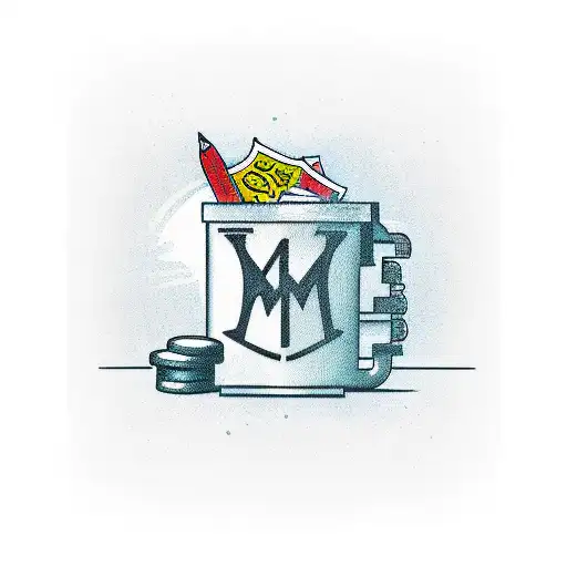 risk money tattoo design idea