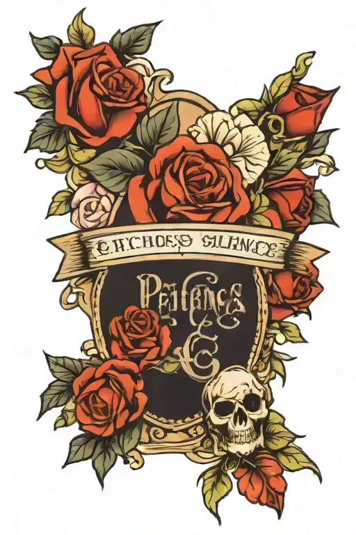 echoes, silence, patience & grace tattoo design idea