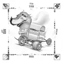 monopoly car tattoo design idea