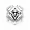 three diamond stacked vertically containing a brain, a speaking mouth, and a heart tattoo design idea