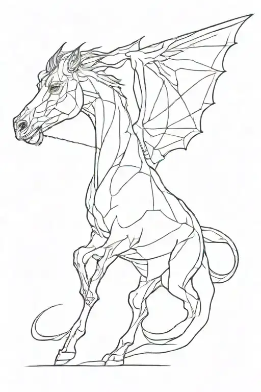 thestral full body tattoo design idea