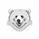 angry bear tattoo design idea