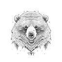 angry bear tattoo design idea