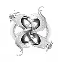 infinity  symbol with dragon tattoo design idea