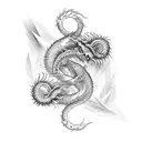 infinity  symbol with dragon tattoo design idea