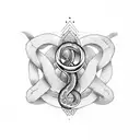 infinity  symbol with dragon tattoo design idea