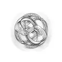 infinity  symbol with dragon tattoo design idea