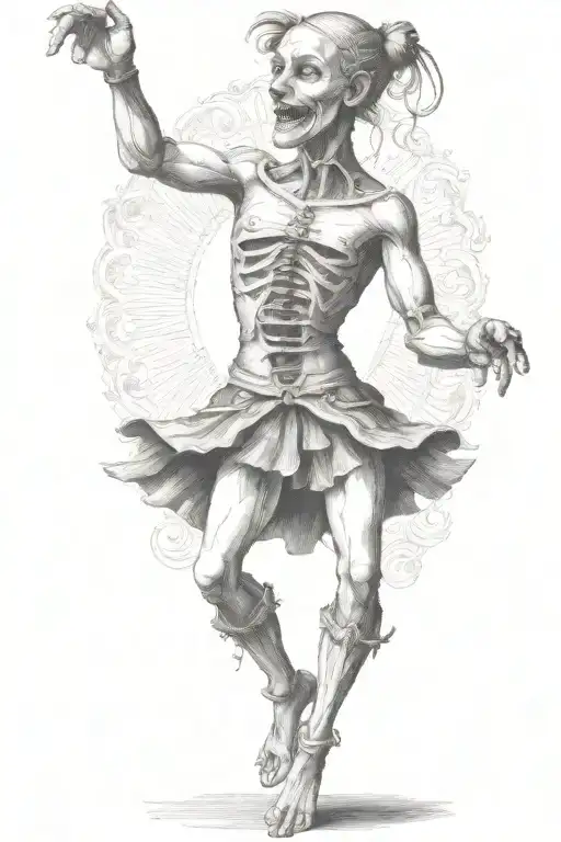 marionette hanging tattoo design idea