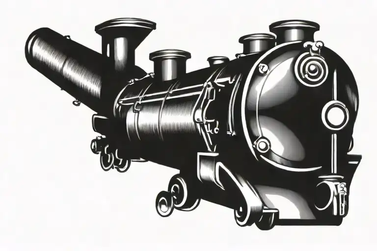 train whistle  tattoo design idea