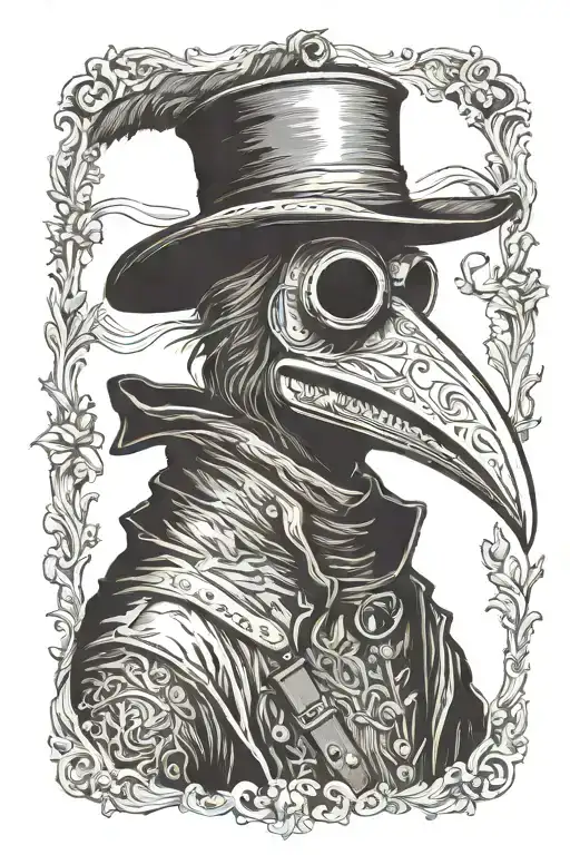 plague doctor tattoo design idea