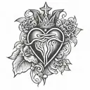 sacred heart tattoo design idea