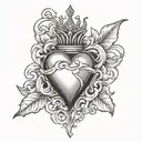 sacred heart tattoo design idea