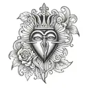 sacred heart tattoo design idea