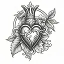 sacred heart tattoo design idea