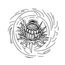 Thistle  tattoo design idea