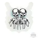 skeleton hands praying tattoo design idea